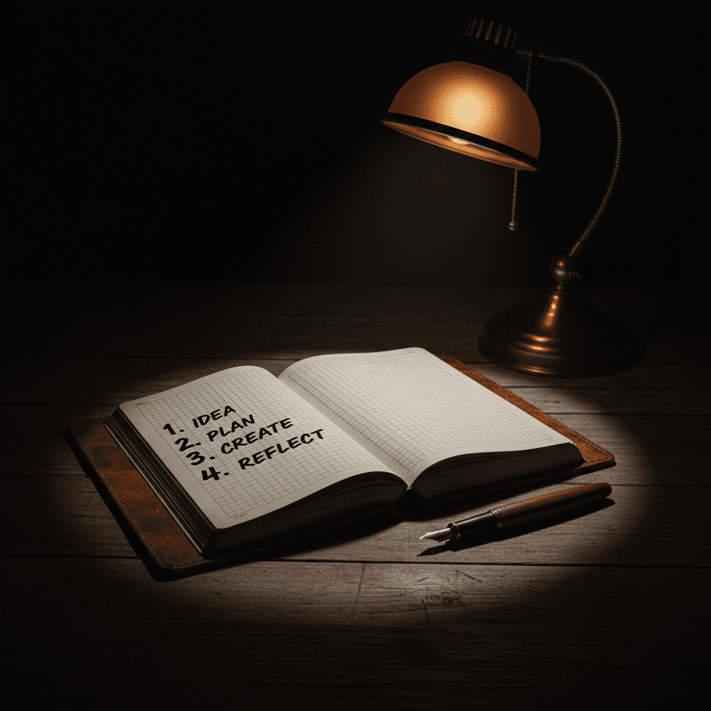 Open sales journal with handwritten entries and pen on a desk