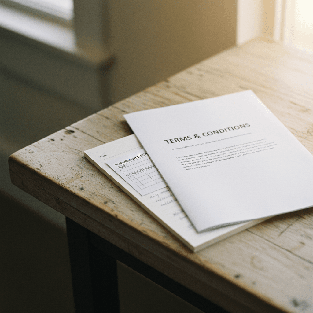 Stack of terms documents and performance tools